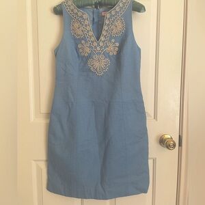 Lilly Pulitzer Sleeveless Dress Embroidered Detail